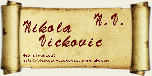 Nikola Vicković vizit kartica